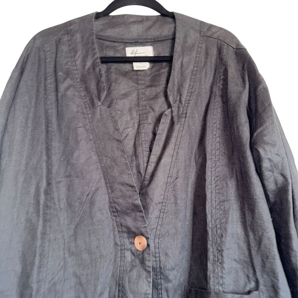 Andrea Jovine Sz L Linen Cardigan/Jacket Minimalist Lagenlook‎ Boho - Picture 8 of 11
